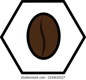 Coffee beans with black frame