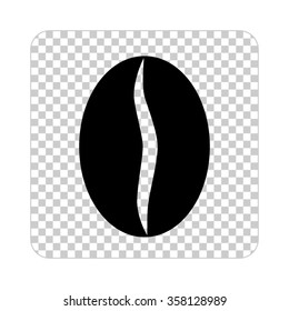 coffee beans -  black vector icon