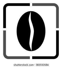coffee beans  - black vector icon