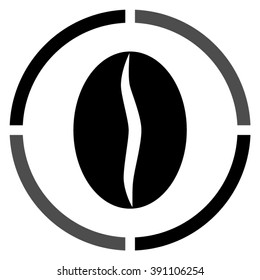 coffee beans  - black vector icon