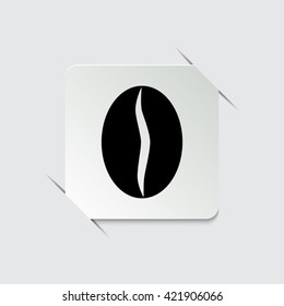 coffee beans  - black vector icon