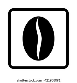 coffee beans -  black vector icon
