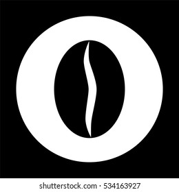 coffee beans  - black vector icon