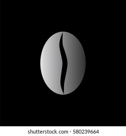 coffee beans -  black vector icon