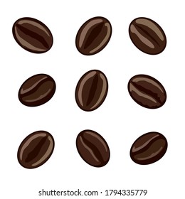 Café frijol Signo cafeína.iconos vector