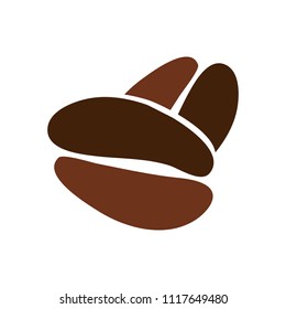 Coffee Beans cartoon style Vector illustration isolated on background.