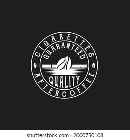 coffee beans and cigarettes Coffee shop Retro Vintage Labels cafe vector Logo design