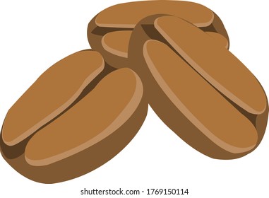 granos de café, colección de ilustraciones vectoriales de fondo blanco
