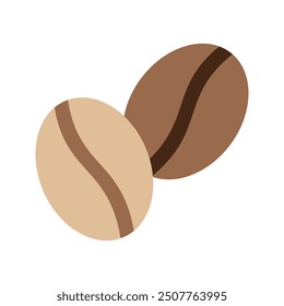 Kaffeebohnen farbig flach clipart Vektorobjekt einzeln