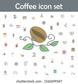Coffee beans colored icon. Coffee icons universal set for web and mobile