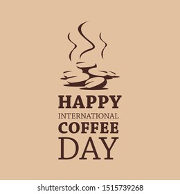 Coffee beans concept for international coffee day food event vector design illustration