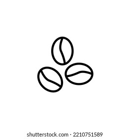 icono de línea de concepto de granos de café. Ilustración de elemento simple. diseño de símbolos de contorno de los granos de café.
