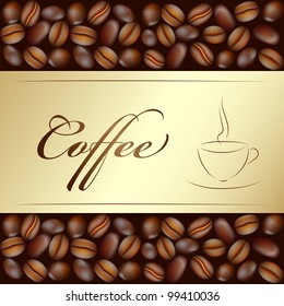 coffee beans cup (EPS 8) background