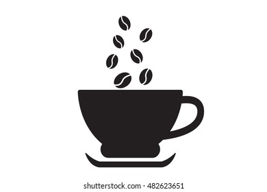  Coffee beans,  Coffee Cup Object
