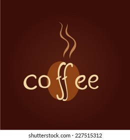 coffee beans design icon background 