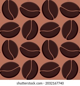 coffee beans design on brown background