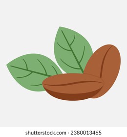 Coffee beans coffee element. Vector illustration with coffee theme and flat vector style.