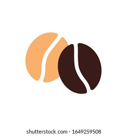 Coffee beans flat style icon design of time drink breakfast beverage morning store aroma and caffeine theme Vector illustration