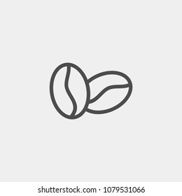 Coffee Beans Flat Vector Icon