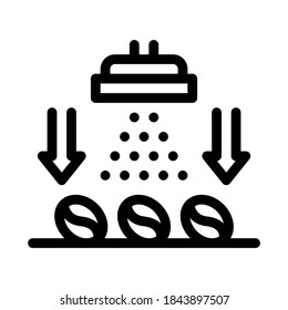 coffee beans freezing icon vector. coffee beans freezing sign. isolated contour symbol illustration