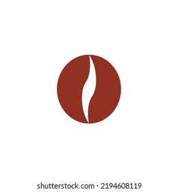 Coffee beans geometric symbol simple logo vector