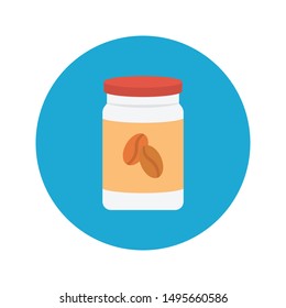 coffee beans glyph flat vector icon