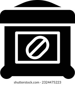 Coffee Beans Glyph Icon - Single Icon, Vector