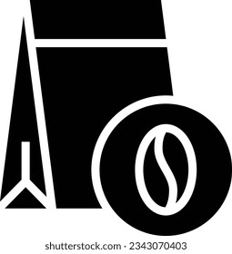 Icono de glifo de granos de café - Icono único, vector
