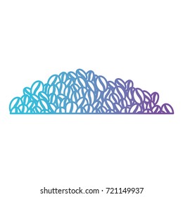 coffee beans gradient color silhouette from blue to purple vector illustration