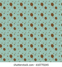 coffee beans, green background