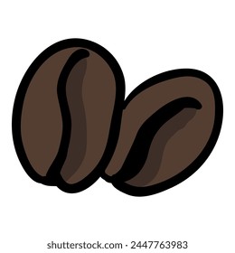Kaffeebohnen Hand gezeichnetes Doodle-Symbol