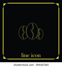 Coffee beans icon.