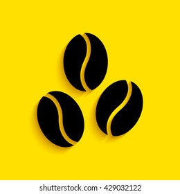 Coffee beans icon.