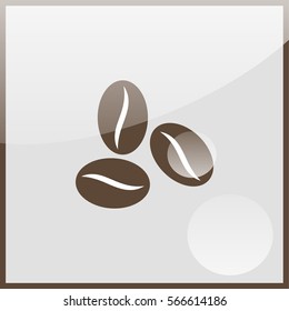 Coffee beans icon.
