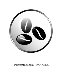Coffee beans icon.
