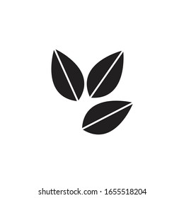 coffee Beans icon, black and white flat design