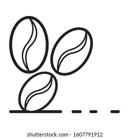 coffee beans icon. caffeine symbol. Flat vector illustration isolated on white background.