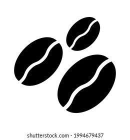 Coffee beans icon. Caffeine symbol. Black icon. Vector illustration.