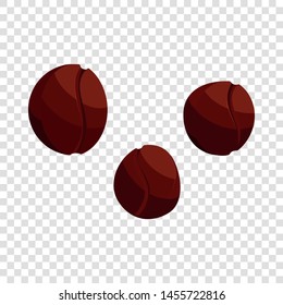 Coffee beans icon in cartoon style isolated on background for any web design