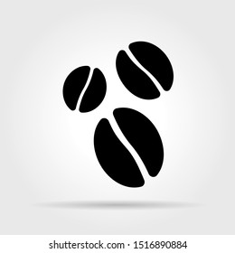  Coffee beans icon design element flat design.Vector illustration.