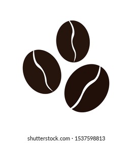 Coffee beans icon design. Coffee beans icon in flat style design. Vector illustration.