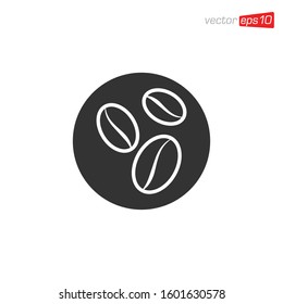 Coffee Beans Icon Design Illustration