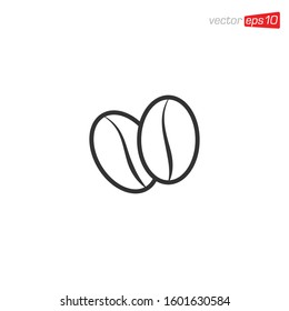 Coffee Beans Icon Design Illustration