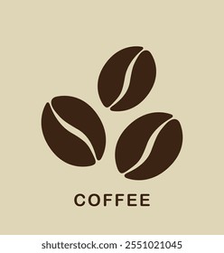 Symbol für Kaffeebohnen. EPS-Vektordatei