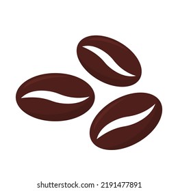 Icono de judías de café. Ilustración de diseño plano.