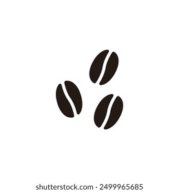 Symbol für Kaffeebohnen. Flache Silhouettenausführung.