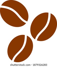 Coffee beans icon with flat style. Isolated vector coffee beans icon image on a white background.