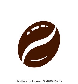 coffee beans icon. flat vector illustration isolated on white background. coffee silhouette