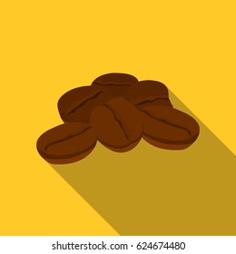 Coffee beans icon in flate style isolated on white background. Turkey symbol stock vector illustration.