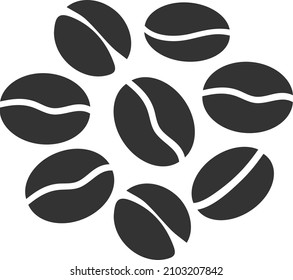 coffee beans icon, Coffee grain icon, coffee seeds icon